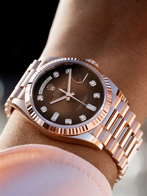 rolex brown and gold|Rolex day date 36 18 ct.